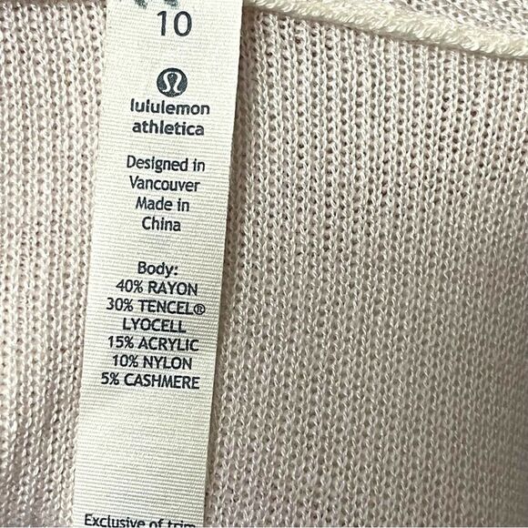LULULEMON Cabin Yogi Wrap in Heathered White Neutral Blush 10 - Picture 8 of 15